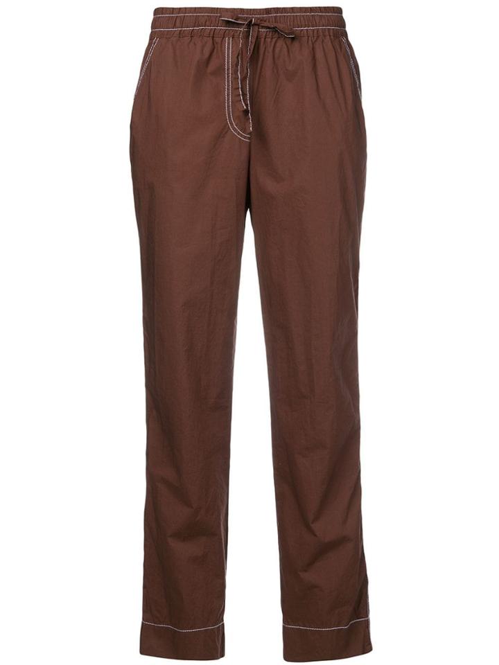 P.a.r.o.s.h. Slim Cropped Trousers - Brown