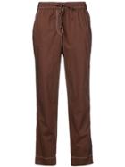 P.a.r.o.s.h. Slim Cropped Trousers - Brown