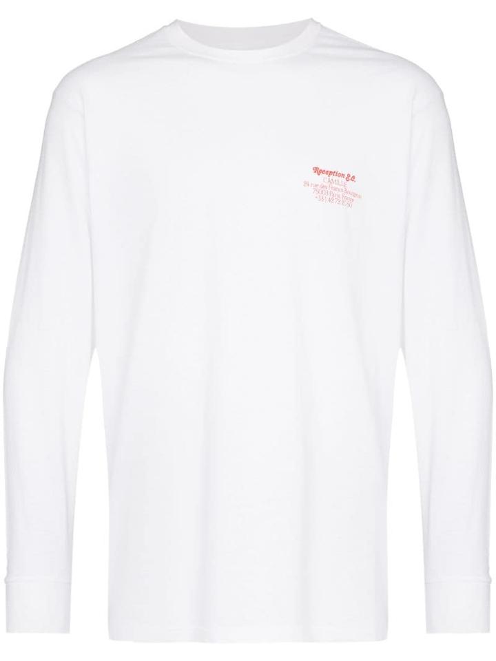 Reception Camille Paris Print Long Sleeve T-shirt - White