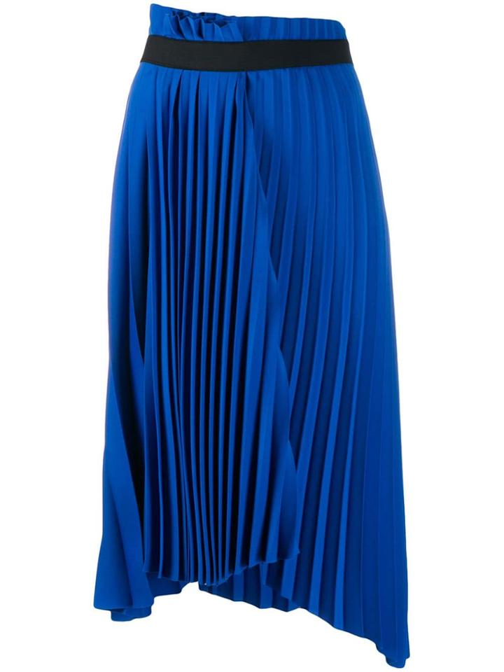 Balenciaga Pleated Asymmetric Skirt - Blue