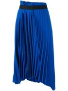 Balenciaga Pleated Asymmetric Skirt - Blue