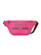 Gucci Gucci Print Leather Belt Bag - Pink & Purple