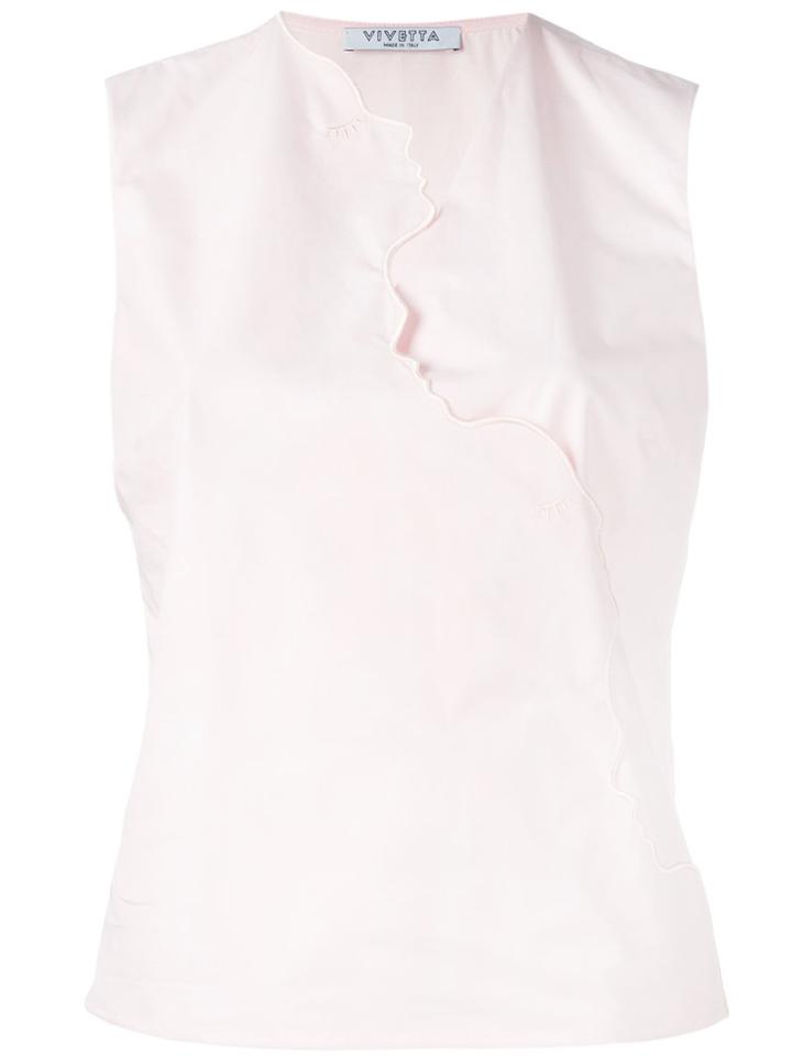 Vivetta Face Trim Tank Top, Size: 44, Pink/purple, Cotton