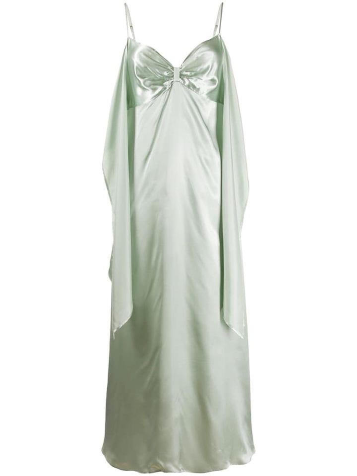 Mm6 Maison Margiela Glossy Midi Dress - Green