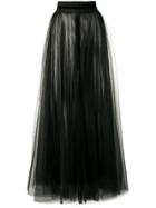 Loulou Sheer Full Skirt - Black