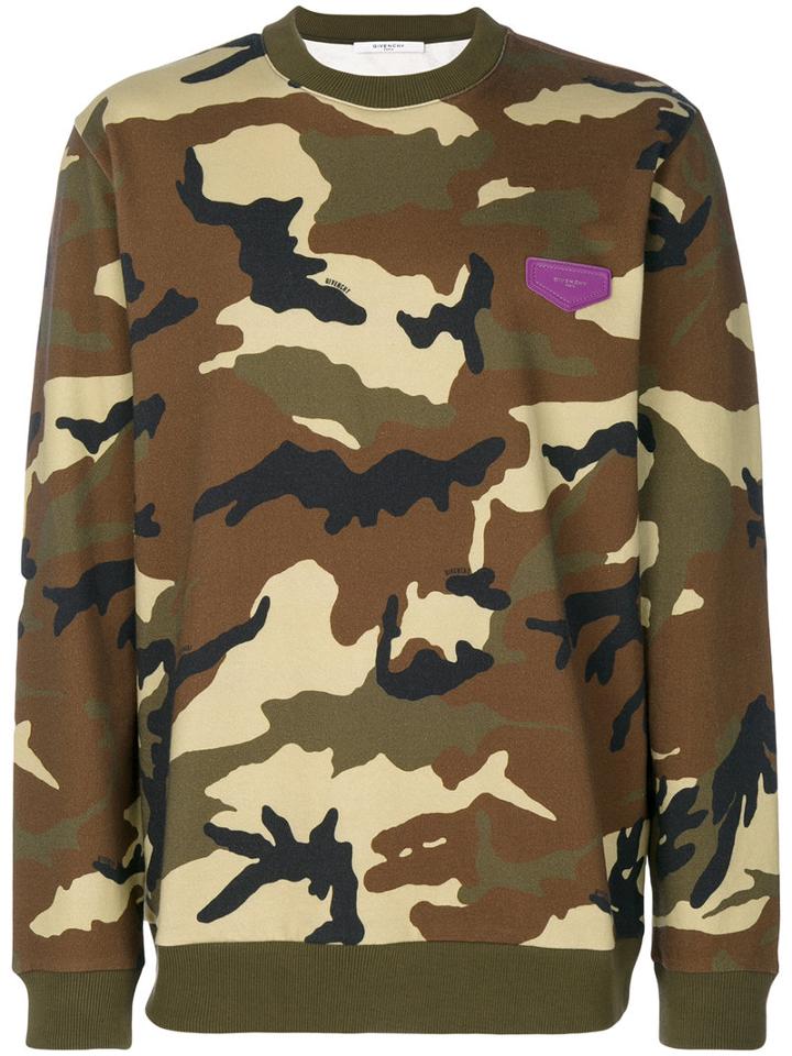 Givenchy - Camouflage Print Sweatshirt - Men - Cotton/calf Leather - S, Green, Cotton/calf Leather