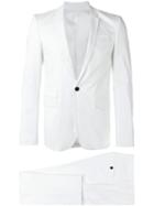 Les Hommes - Single Breasted Suit - Men - Cotton/spandex/elastane - 50, White, Cotton/spandex/elastane