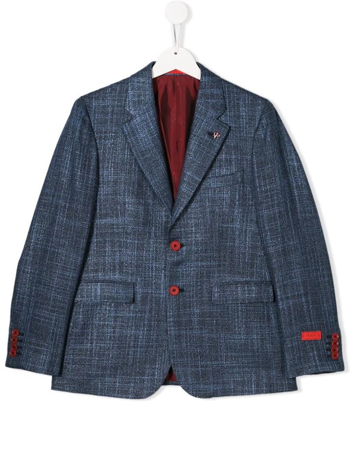 Isaia Kids Teen Classic Slim-fit Blazer - Blue