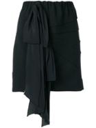 No21 Ribbon Panelled Mini Skirt - Black