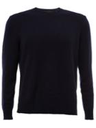 Neil Barrett Crew Neck Jumper, Men's, Size: Medium, Blue, Cashmere/wool