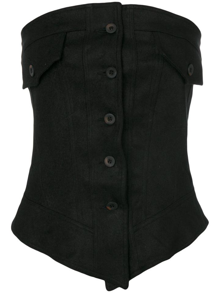 Lost & Found Ria Dunn Jean Bustier - Black