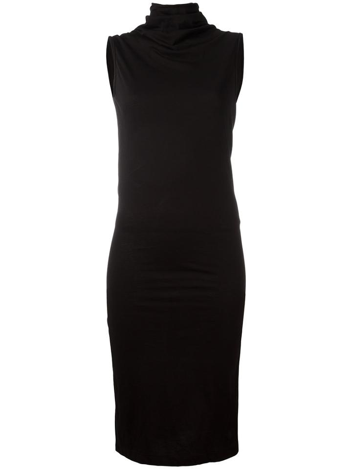 Rick Owens Drkshdw V-back Dress, Women's, Size: Xs, Black, Cotton