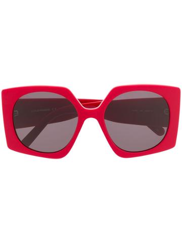 Courrèges Eyewear Square Tinted Sunglasses - Red
