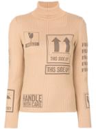 Moschino Parcel Motif Sweater - Nude & Neutrals