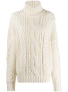 Circus Hotel Chunky Knit Rollneck Sweater - Neutrals