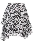 Derek Lam 10 Crosby Asymmetrical Ruffle Mini Skirt - Black