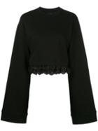 Fenty X Puma - Cropped Sweatshirt - Women - Cotton/polyester/spandex/elastane - S, Black, Cotton/polyester/spandex/elastane