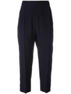 Neil Barrett Cropped Trousers, Women's, Size: 42, Blue, Silk/cupro