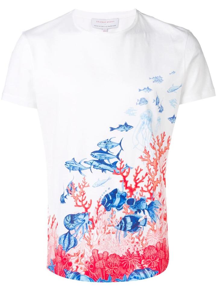 Orlebar Brown Fish Printed T-shirt - White