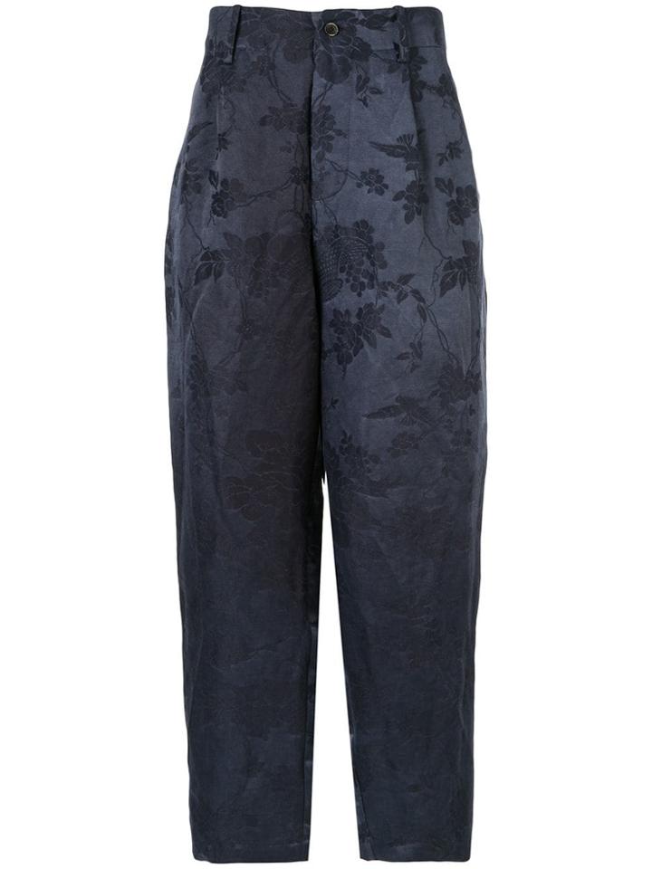 Uma Wang Jacquard Tailored Trousers - Blue