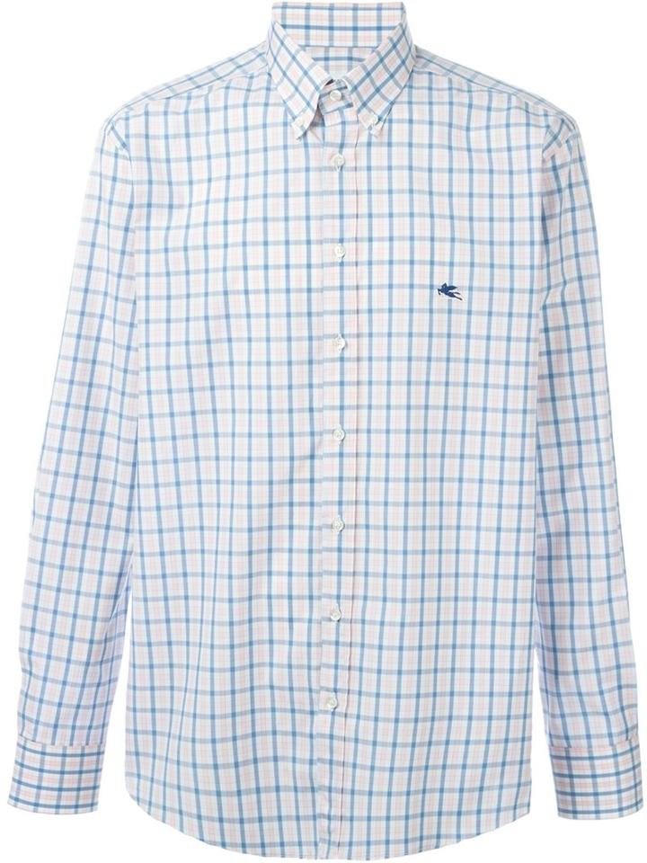 Etro Checked Button Down Shirt