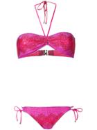 Missoni Mare Embroidered Bikini Set - Pink & Purple