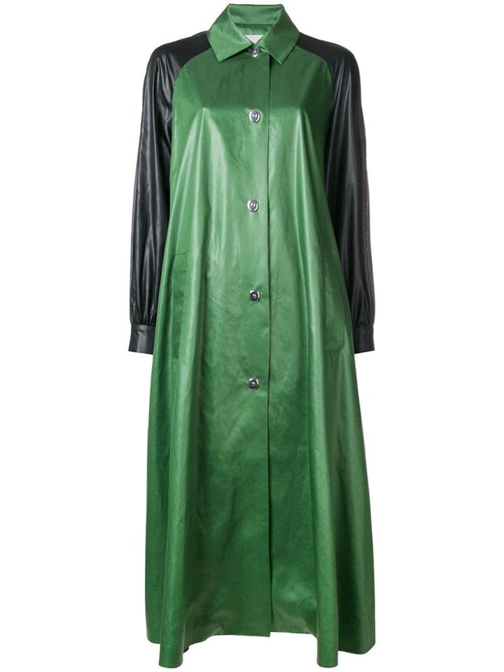 Sonia Rykiel Oversized Shirt Coat - Green