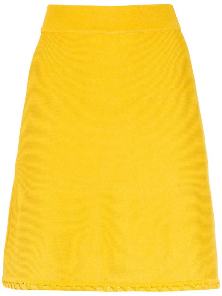 Egrey Knitted Flared Skirt - Yellow