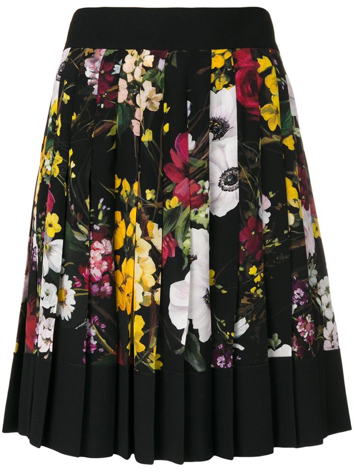 Dolce & Gabbana Floral Print Pleated Skirt - Multicolour