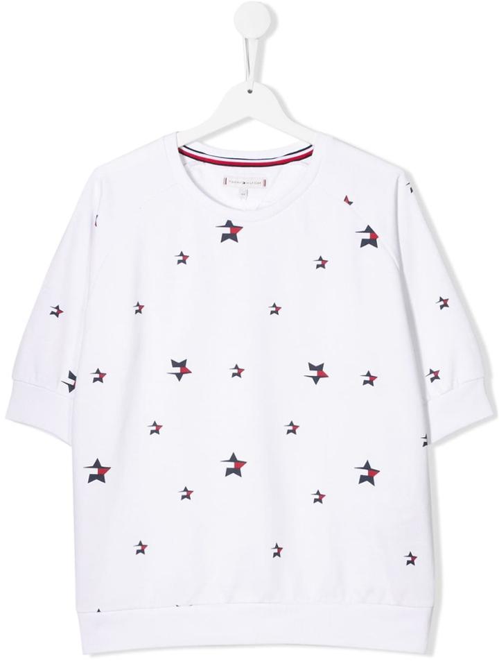 Tommy Hilfiger Junior Teen Star Print T-shirt - White