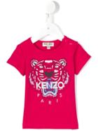 Kenzo Kids - Logo Print T-shirt - Kids - Cotton/spandex/elastane - 12 Mth, Pink/purple