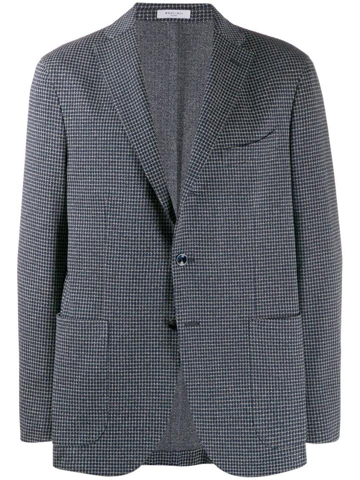 Boglioli Checked Tailored Blazer - Blue