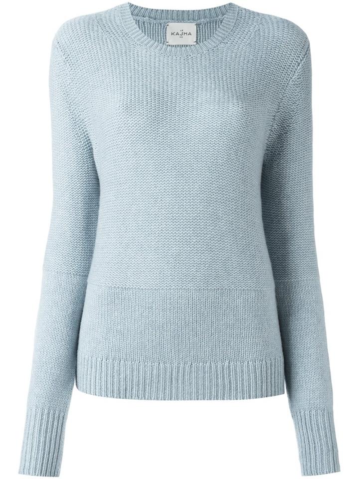 Le Kasha Cashmere Crew Neck Jumper, Women's, Size: Small, Blue, Cashmere