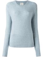Le Kasha Cashmere Crew Neck Jumper, Women's, Size: Small, Blue, Cashmere