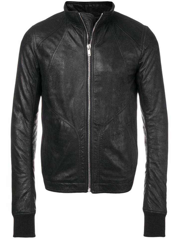 Rick Owens Ribbed Trim Jacket - Black