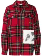 Palm Angels Checked Shirt Jacket - Red