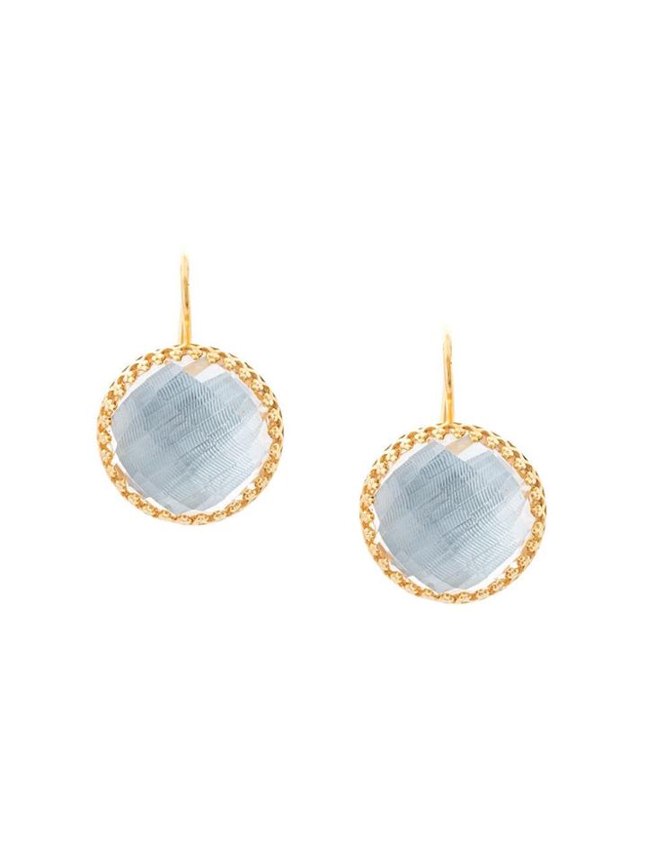 Larkspur & Hawk Chambray Olivia Button Earrings - Gold