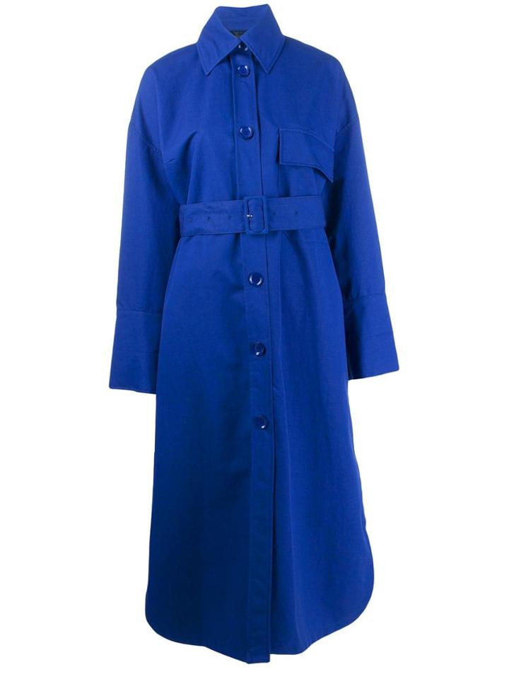 Christian Wijnants Belted Caja Coat - Blue