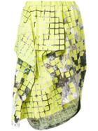 Issey Miyake Printed Asymmetric Skirt - Green