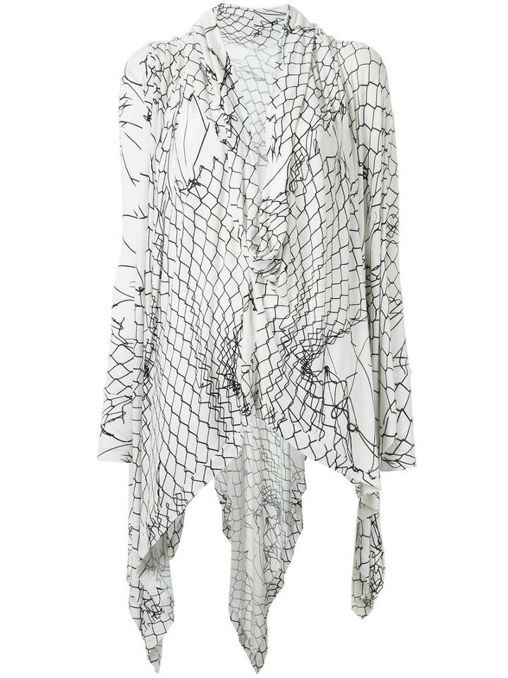 Uma Raquel Davidowicz - Printed Tunic - Women - Spandex/elastane/viscose - Pp, White, Spandex/elastane/viscose