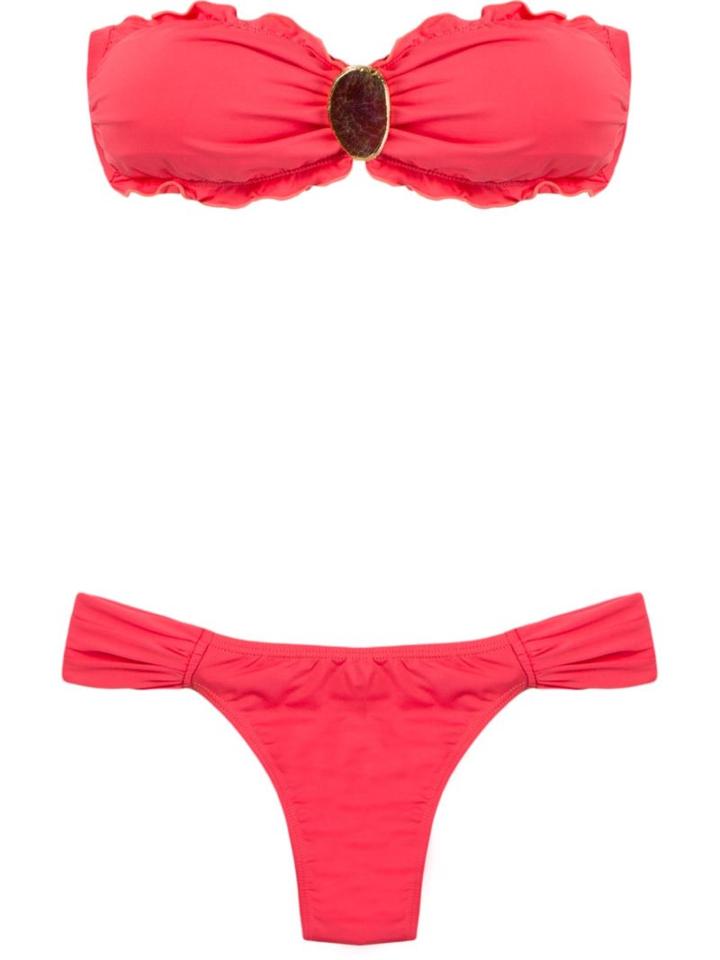 Brigitte Bandeau Bikini Set, Women's, Size: G, Red, Polyamide/spandex/elastane