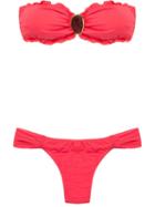 Brigitte Bandeau Bikini Set, Women's, Size: G, Red, Polyamide/spandex/elastane