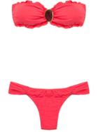 Brigitte Bandeau Bikini Set, Women's, Size: G, Red, Polyamide/spandex/elastane
