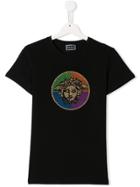 Young Versace Teen Rhinestone Medusa T-shirt - Black