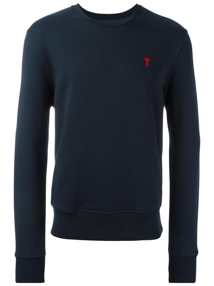 Ami Alexandre Mattiussi - Ami De Coeur Sweatshirt - Men - Cotton - S, Blue, Cotton