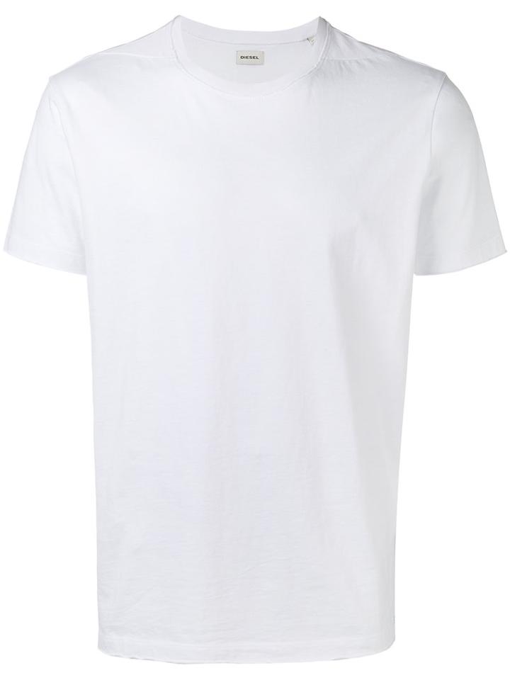 Diesel Plain T-shirt, Men's, Size: Medium, White, Cotton