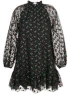 Cynthia Rowley Florence Mini Flounce Dress - Black