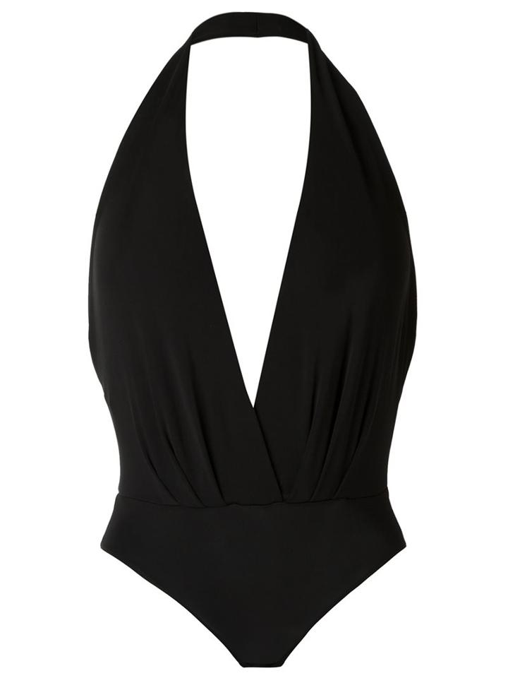 Tufi Duek Halter Neck Bodysuit, Women's, Size: Gg, Black, Viscose