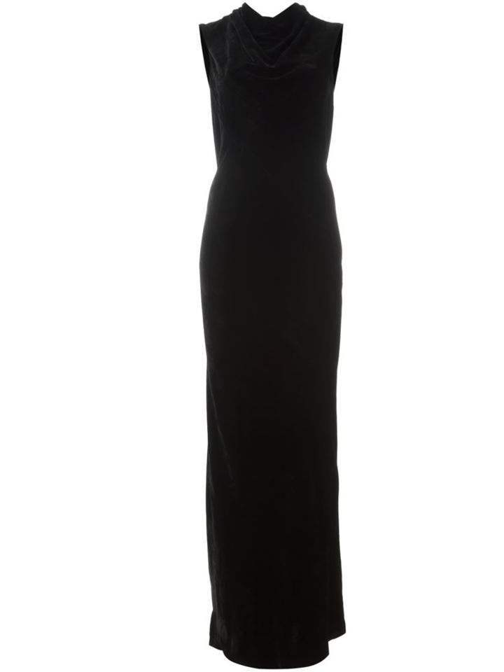 Rick Owens Cowl Neck Long Dress