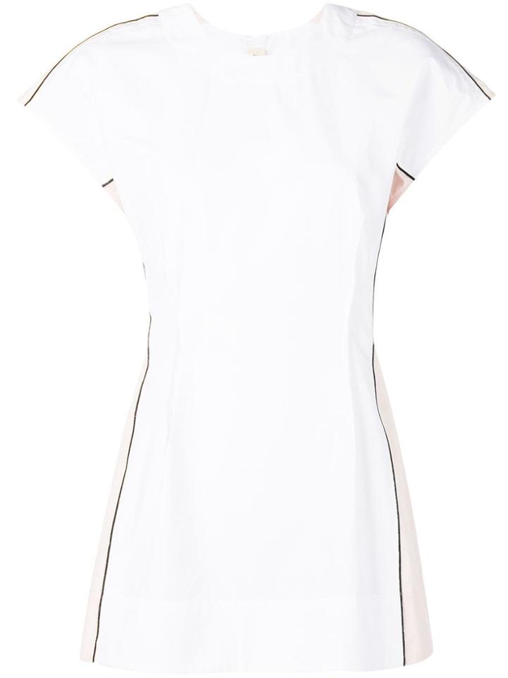Marni Contrasting Panel Blouse - White